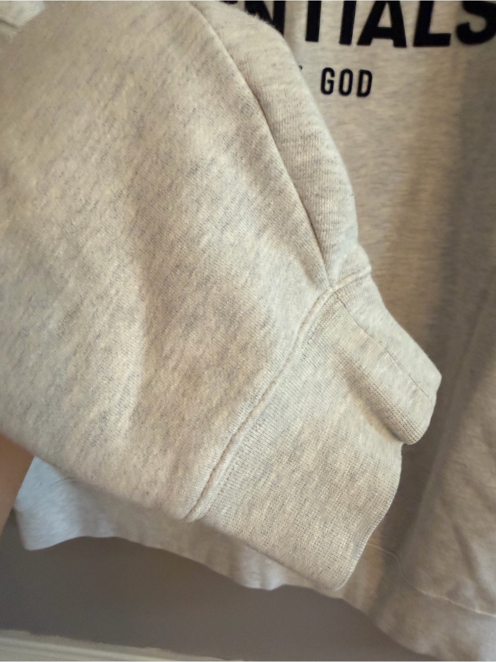 Fear of God Crewneck Sweatshirt in Light Gray with Chest Logo - Picture 6 of 7